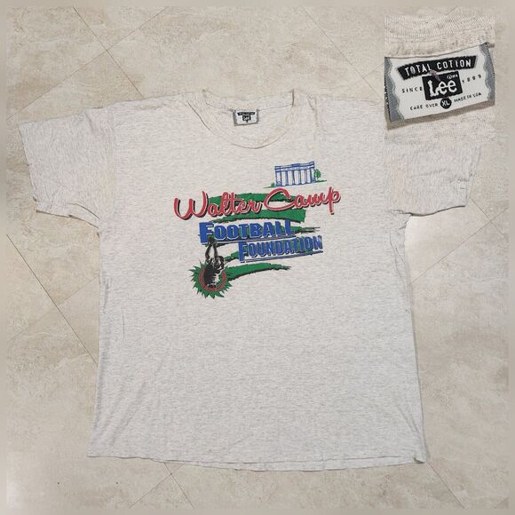 VTG Walter Camp Football Foundation WCFF Mens XL USA Made Graphic T Shirt - Picture 1 of 11
